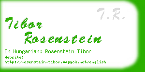 tibor rosenstein business card